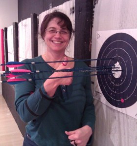 Miriah's best target shooting at 10 yards (so far)